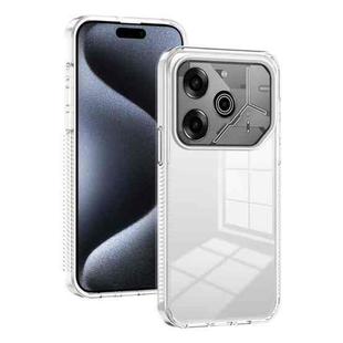 For Tecno Pova 6 Pro Anti-slip Clear Acrylic Hybrid TPU Phone Case(Transparent)