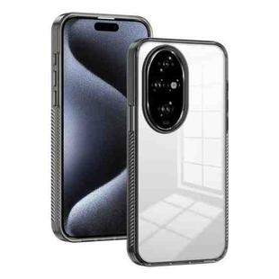 For Honor 200 Pro Anti-slip Clear Acrylic Hybrid TPU Phone Case(Black)