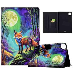 For iPad Pro 11 2022 / 2021 / 2020 Voltage Painted Smart Leather Tablet Case(Moonlight Fox)