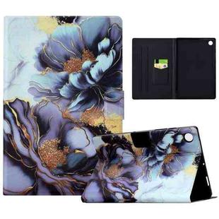 For Samsung Galaxy Tab A8 X200 Voltage Painted Smart Leather Tablet Case(Peony)