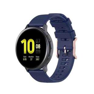 For Galaxy Watch Active 3 / Active 2 / Active / Galaxy Watch 3 41mm / Galaxy Watch 42mm 20mm Dot Texture Watch Band(Midnight Blue)