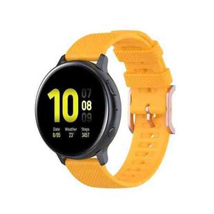 For Galaxy Watch Active 3 / Active 2 / Active / Galaxy Watch 3 41mm / Galaxy Watch 42mm 20mm Dot Texture Watch Band(Yellow)