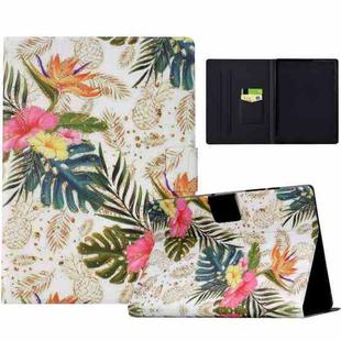 For Amazon Kindle Paperwhite 5 2021 Electric Pressed Painted Smart Leather Tablet Case(Gold Pineapple)