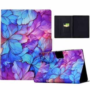For Amazon Kindle Paperwhite 5 2021 Electric Pressed Painted Smart Leather Tablet Case(Petals)
