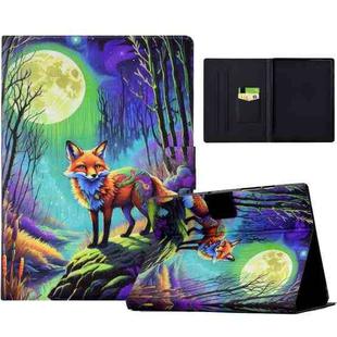 For Amazon Kindle Paperwhite 5 2021 Electric Pressed Painted Smart Leather Tablet Case(Moonlight Fox)