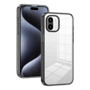 For Xiaomi Redmi A1 2.5mm Anti-slip Clear Acrylic Hybrid TPU Phone Case(Black)