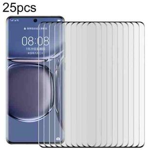 For Huawei P50 Pro+ 25pcs Full Glue 9H HD 3D Curved Edge Tempered Glass Film(Black)