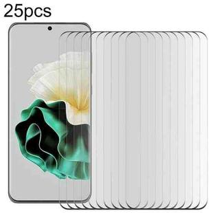 For Huawei P60 25pcs Full Glue 9H HD 3D Curved Edge Tempered Glass Film(Black)