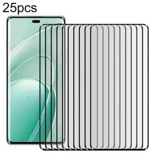 For Huawei Enjoy 70X 25pcs Full Glue 9H HD 3D Curved Edge Tempered Glass Film(Black)