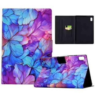 For Lenovo Tab M9 Electric Pressed Painted Smart Leather Tablet Case(Petals)