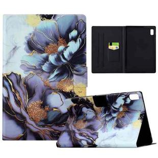 For Lenovo Tab M9 Electric Pressed Painted Smart Leather Tablet Case(Peony)