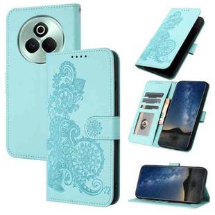 For Realme P3 Pro Datura Flower Embossed Flip Leather Phone Case(Light Blue)