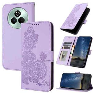 For Realme P3 Pro Datura Flower Embossed Flip Leather Phone Case(Purple)