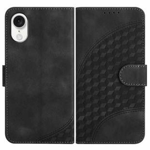 For ZTE Libero 5G IV YX0060 Elephant Head Embossed Phone Leather Case with Lanyard(Black)