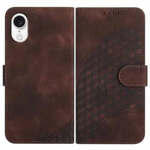 For ZTE Libero 5G IV YX0060 Elephant Head Embossed Phone Leather Case with Lanyard(Coffee)