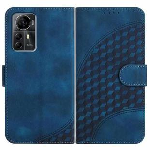 For ZTE Blade A72s YX0060 Elephant Head Embossed Phone Leather Case with Lanyard(Royal Blue)