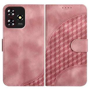 For ZTE Blade A73 4G / Blade V50 Design 4G YX0060 Elephant Head Embossed Phone Leather Case with Lanyard(Pink)