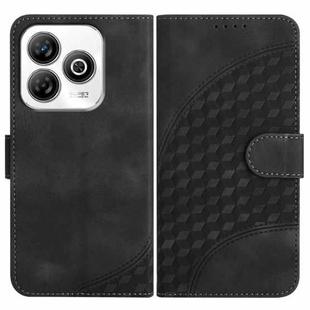 For ZTE Blade A75 4G YX0060 Elephant Head Embossed Phone Leather Case with Lanyard(Black)