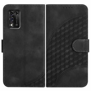 For ZTE Libero 5G II YX0060 Elephant Head Embossed Phone Leather Case with Lanyard(Black)