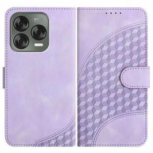 For ZTE Blade V70 Design YX0060 Elephant Head Embossed Phone Leather Case with Lanyard(Light Purple)