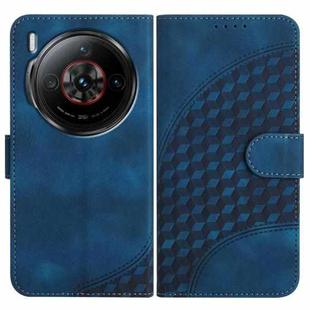 For ZTE nubia Z60S Pro YX0060 Elephant Head Embossed Phone Leather Case with Lanyard(Royal Blue)