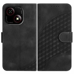 For ZTE Blade A35e 4G YX0060 Elephant Head Embossed Phone Leather Case with Lanyard(Black)