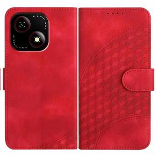 For ZTE Blade A35e 4G YX0060 Elephant Head Embossed Phone Leather Case with Lanyard(Red)
