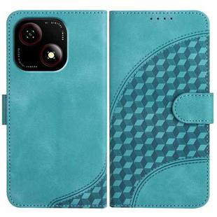 For ZTE Blade A35e 4G YX0060 Elephant Head Embossed Phone Leather Case with Lanyard(Light Blue)