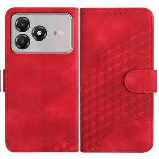 For ZTE Blade A36 4G Elephant Head Embossed Phone Leather Case with Lanyard(Red)