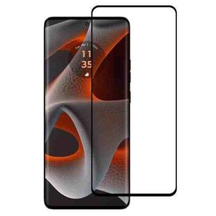 For Motorola Edge 50s Pro Edge Glue 9H HD 3D Curved Edge Tempered Glass Film(Black)