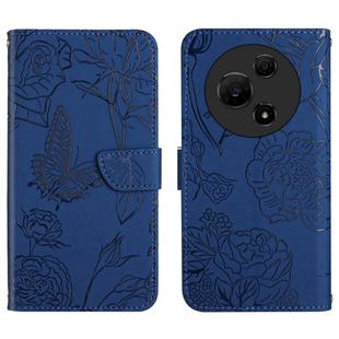 For TCL 60 NxtPaper 4G HT03 Skin Feel Butterfly Embossed Flip Leather Phone Case(Blue)