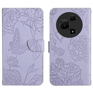 For TCL 60 NxtPaper 4G HT03 Skin Feel Butterfly Embossed Flip Leather Phone Case(Purple)