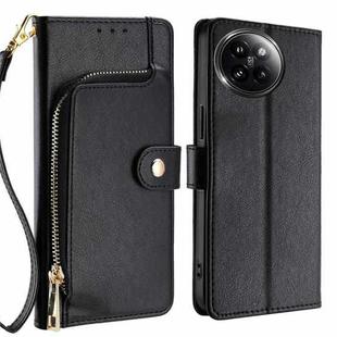 For Xiaomi Civi 4 Pro Zipper Bag Leather Phone Case(Black)