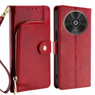 For Xiaomi Redmi A3 4G Zipper Bag Leather Phone Case(Red)