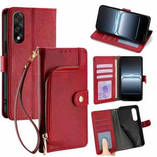 For OnePlus Ace 5 Ultra / Nord 5 Zipper Bag Leather Phone Case(Red)