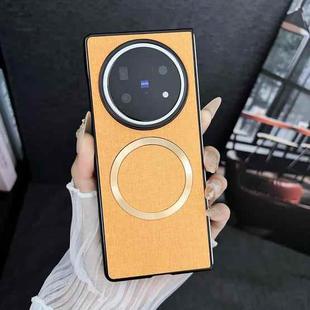 For vivo X Fold5 CD Magsafe Magnetic Cloth Texture Phone Case(Orange)