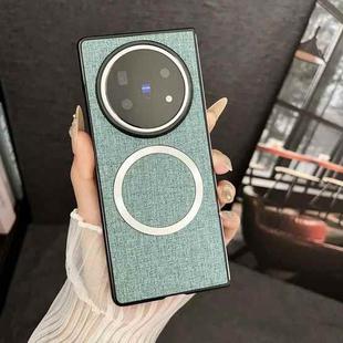 For vivo X Fold5 CD Magsafe Magnetic Cloth Texture Phone Case(Light Green)