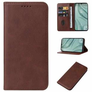 For TCL 40 XE Magnetic Closure Leather Phone Case(Brown)