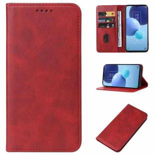 For TCL 405 / 406 / T506D Magnetic Closure Leather Phone Case(Red)