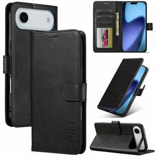 LC.IMEEKE Calf Texture Horizontal Flip Leather Case For iPhone 17 Air(Black)