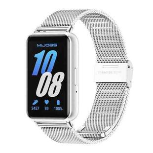 For Samsung Galaxy Fit 3 Mijobs Milan Buckle Metal Watch Band(Silver)