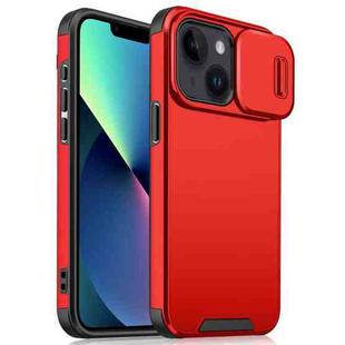 For iPhone 14 / 13 Sliding Camshield TPU + PC Phone Case(Red)