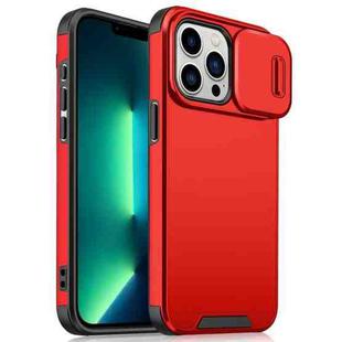 For iPhone 13 Pro Sliding Camshield TPU + PC Phone Case(Red)