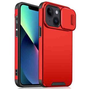 For iPhone 13 mini Sliding Camshield TPU + PC Phone Case(Red)