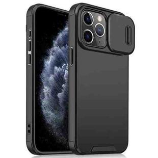 For iPhone 11 Pro Max Sliding Camshield TPU + PC Phone Case(Black)