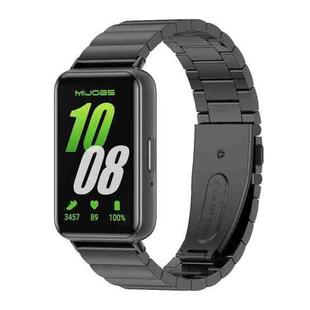 For Samsung Galaxy Fit 3 Mijobs Bamboo Metal Watch Band(Black)