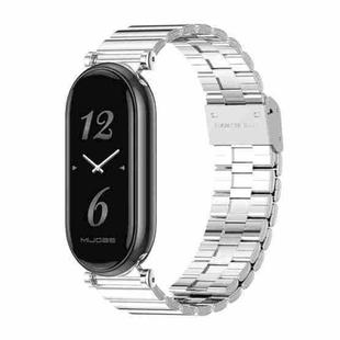 For Xiaomi Mi Band 8 Mijobs GT4 Bamboo Buckle Metal Watch Band(Silver)