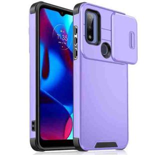 For Motorola Moto G Pure/G Power 2022 Sliding Camshield TPU + PC Phone Case(Purple)