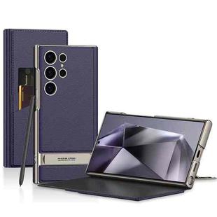 For Samsung Galaxy S24 Ultra 5G GKK Triumph Ultra-Thin Flip Leather Case without Pen(Purple)