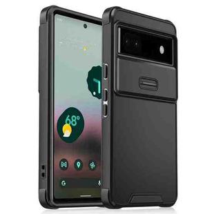 For Google Pixel 6a Sliding Camshield TPU + PC Phone Case(Black)